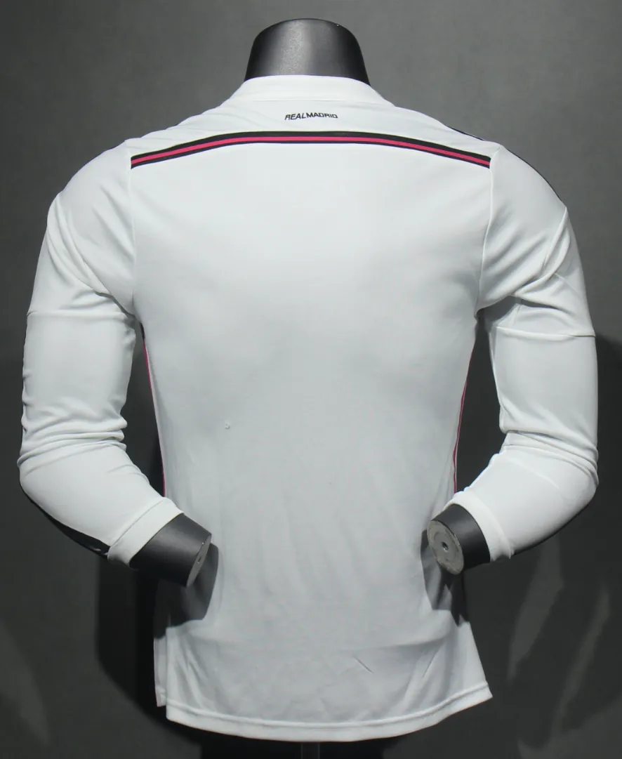 14-15 Real Madrid Home Retro Kit Vintage Player Version Long Sleeve Shirt AAAAJersey Dropship Y 2