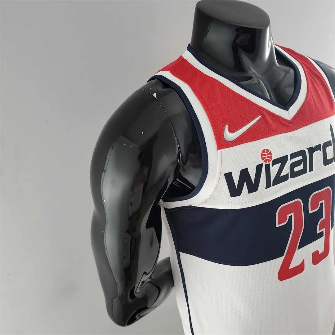 75th Anniversary JORDAN #23 Wizards Black Red White NBA Jersey 2