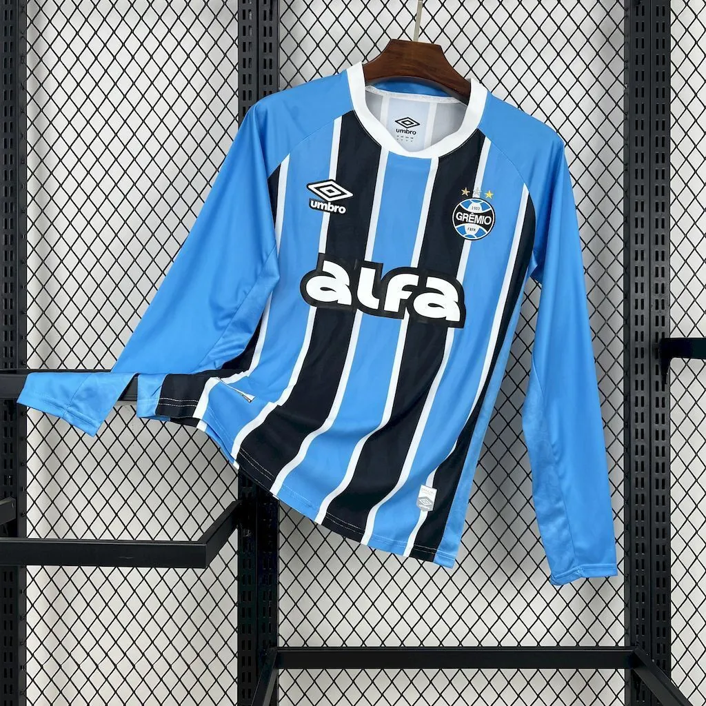 25-26 Gremio Home Long Sleeve Kit Soccer T-Shirt AAAAJersey Wholesale Yupoo 4