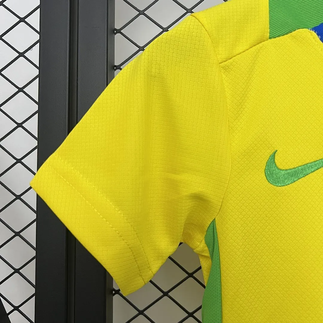 2025 Brazil Home Kid Kits Youth Apparels AAAAJersey Wholesale Yupoo 4