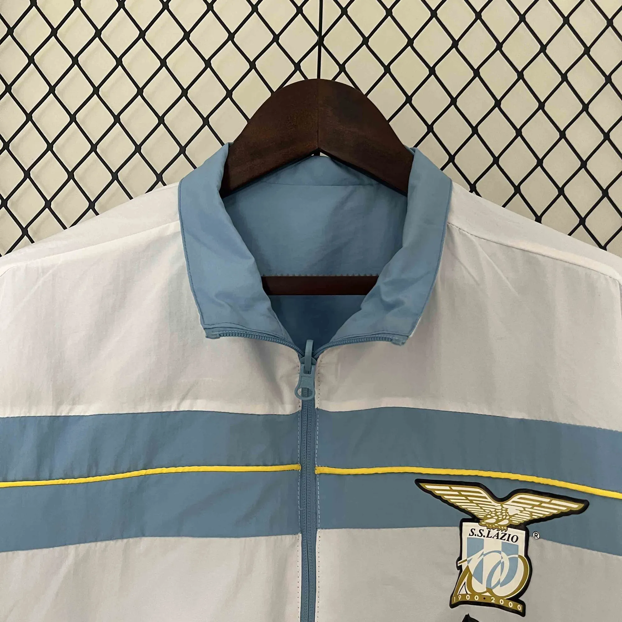23-24 Lazio Blue and White Reversible Windbreaker Double-Sides Jacket Football Replicas 8
