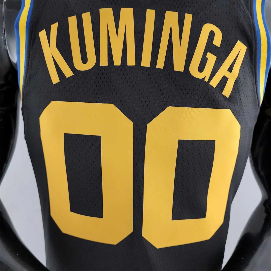 2022 75th Anniversary KUMINGA #00 Warriors City Edition Black NBA Jersey 9