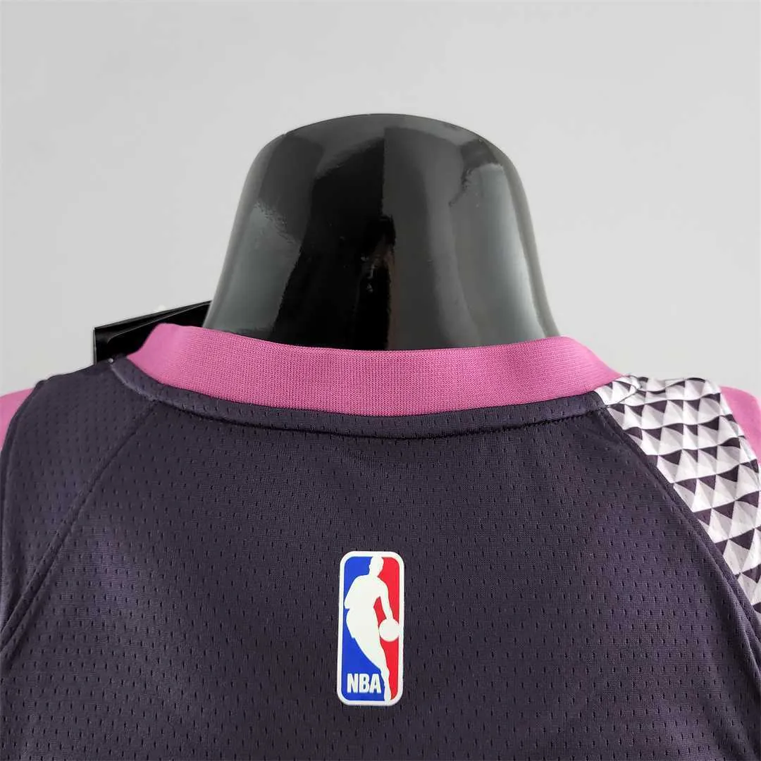 Minnesota Timberwolves RUSSELL#0 Black and Purple NBA Jersey 3