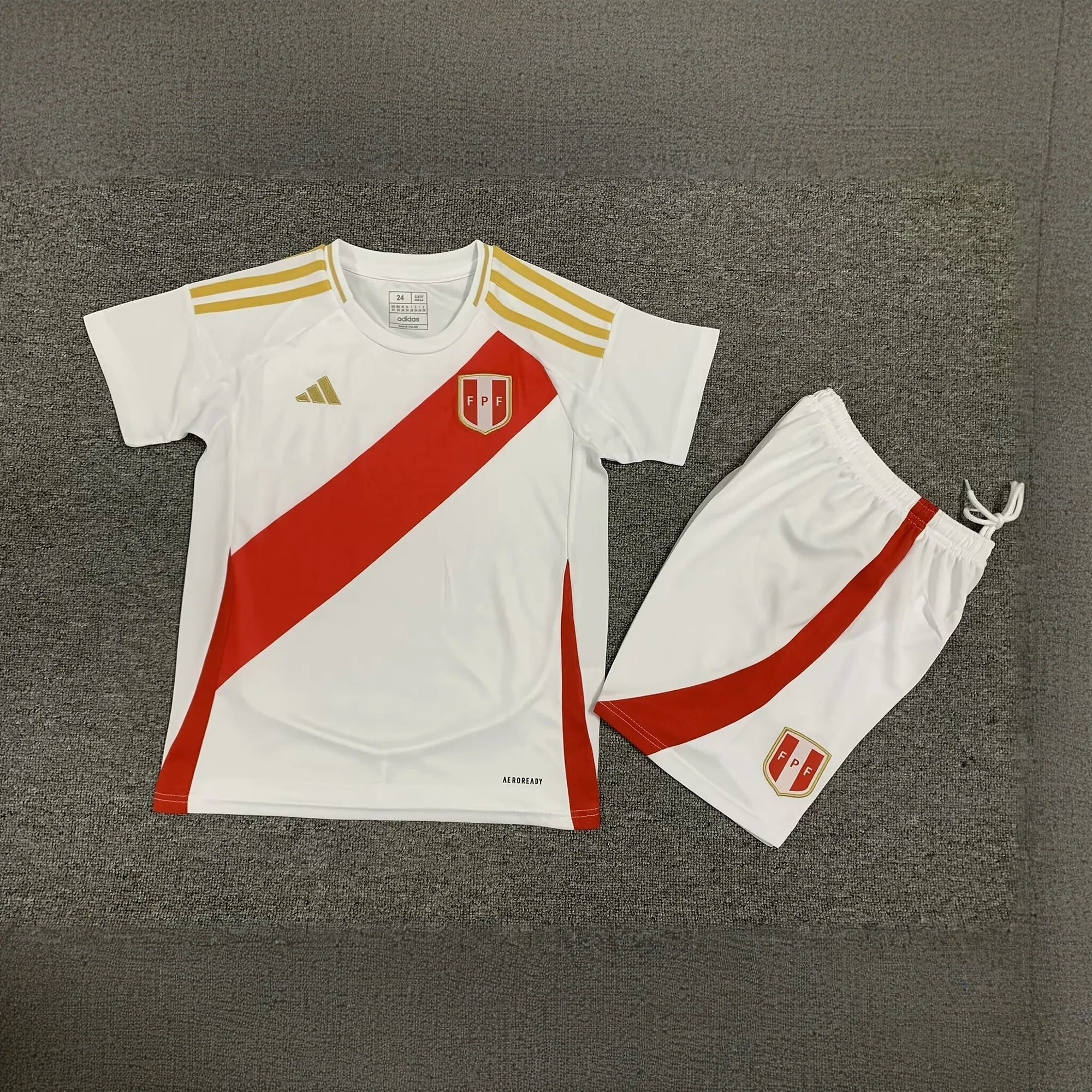 2024 Peru Home Kid Kits Children Sets Football AAAAJersey Yupoo 2