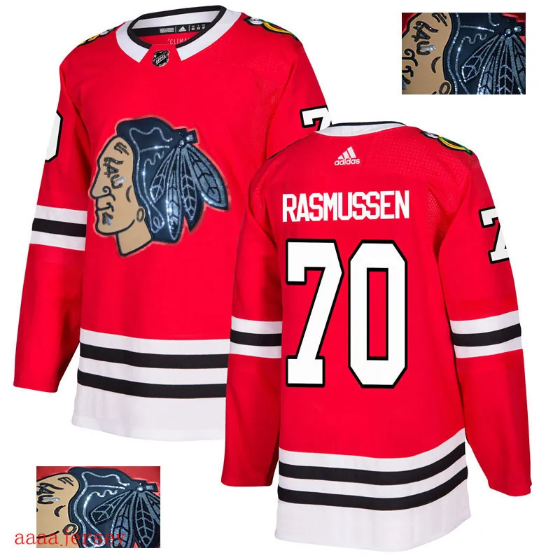 2018 Chicago Blackhawks ice hockey jersey M-3XL 芝加哥黑鹰队时尚亮片款冰球服 9