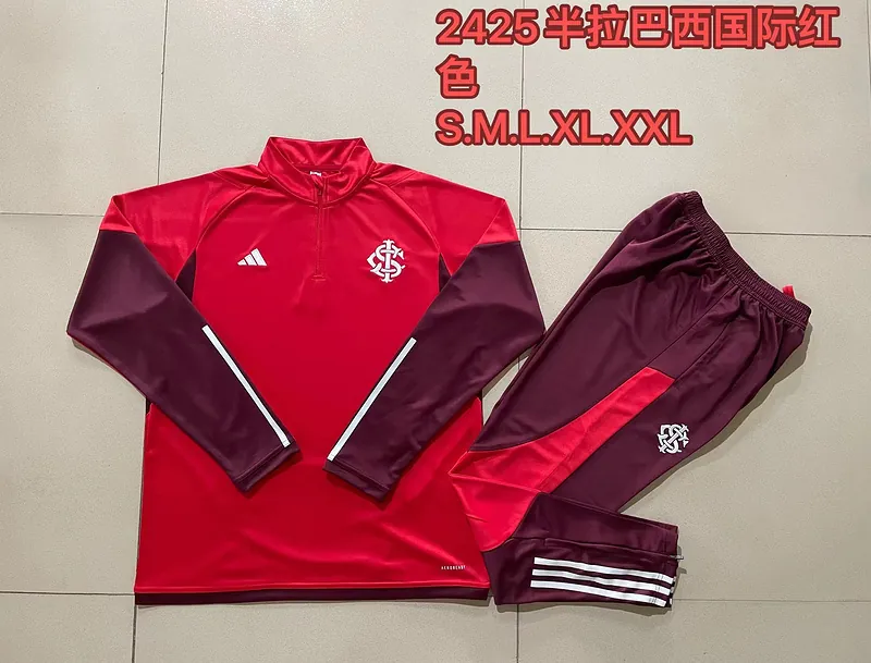 24-25 Internacional Long Sleeve Training Suit Football Shirts 2