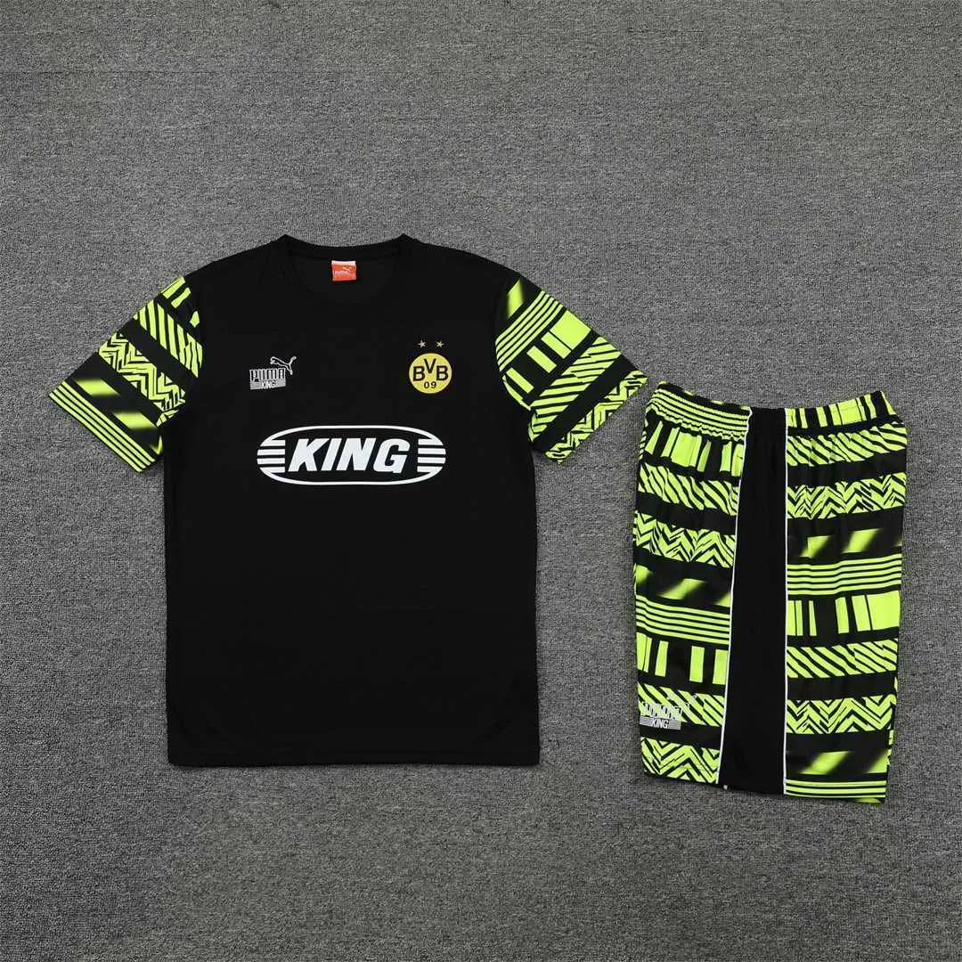 22-23 Dortmund Training Suit Short Sleeve Kit Black 2