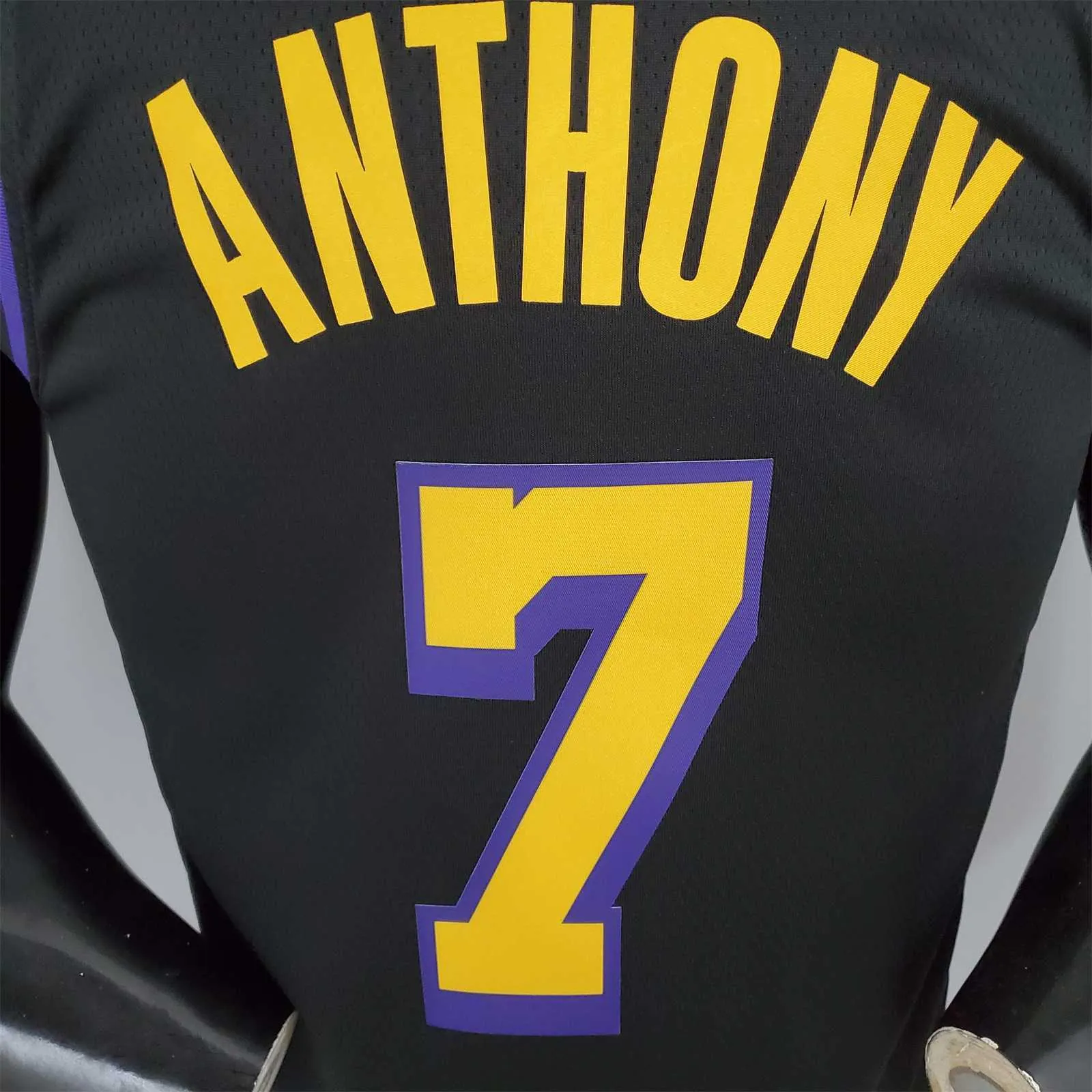 2021 ANTHONY#7 Los Angeles Lakers Black Latin Black 5