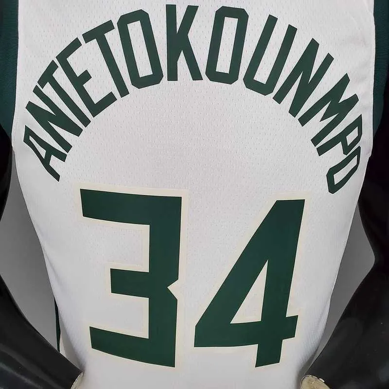 2021 Antetokounmpo #34 BUCKS Home White 1