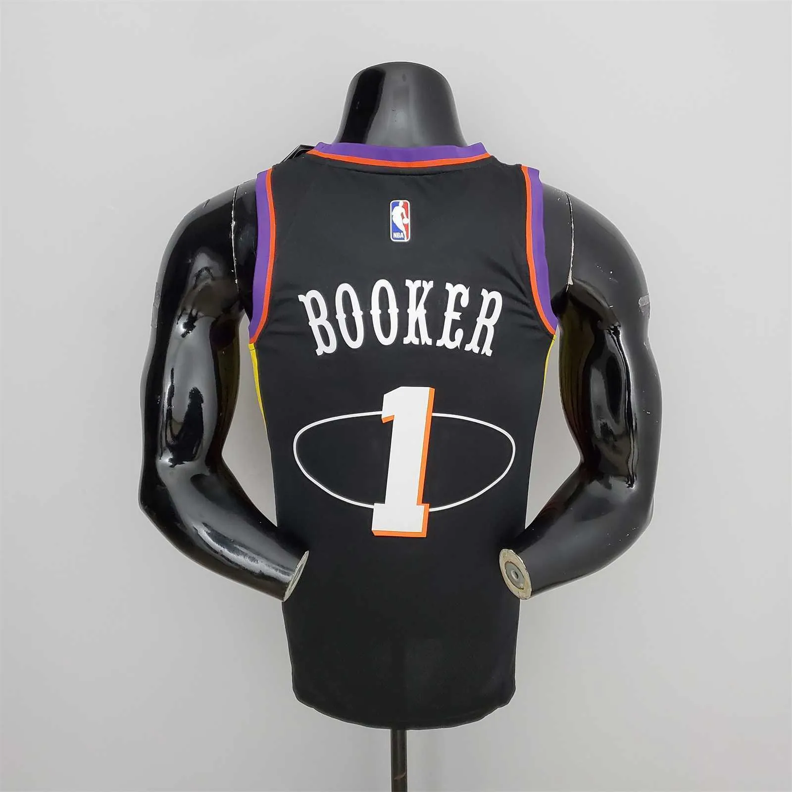 2022 Season Booker #1 Suns City Edition Black NBA Jersey 8