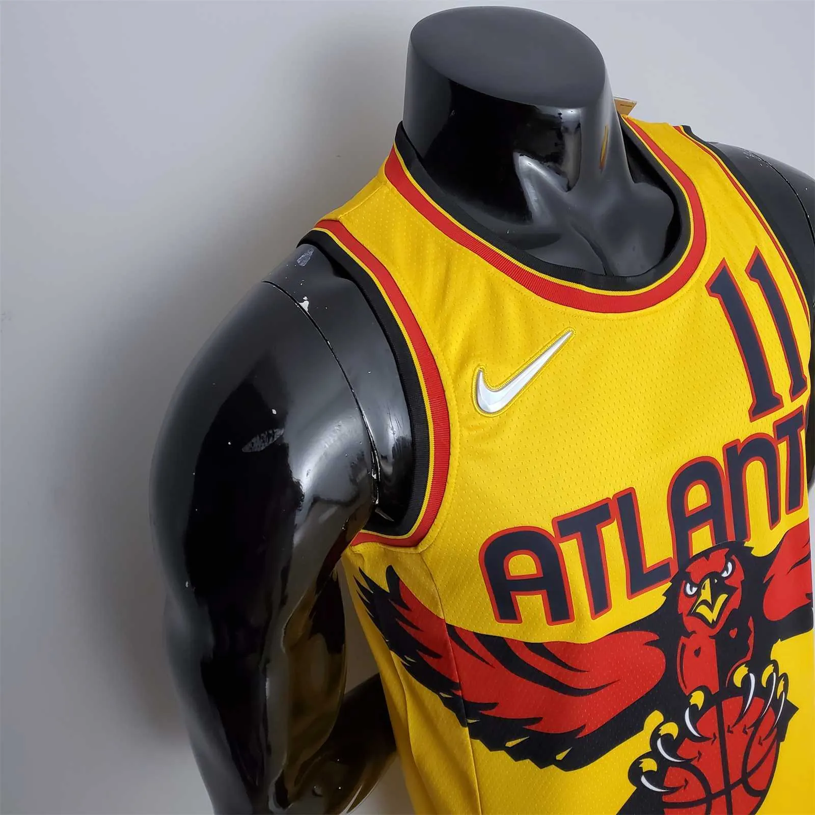 75th Anniversary 2202 Season YOUNG#11 Atlanta Hawks City Edition Yellow NBA Jersey 2