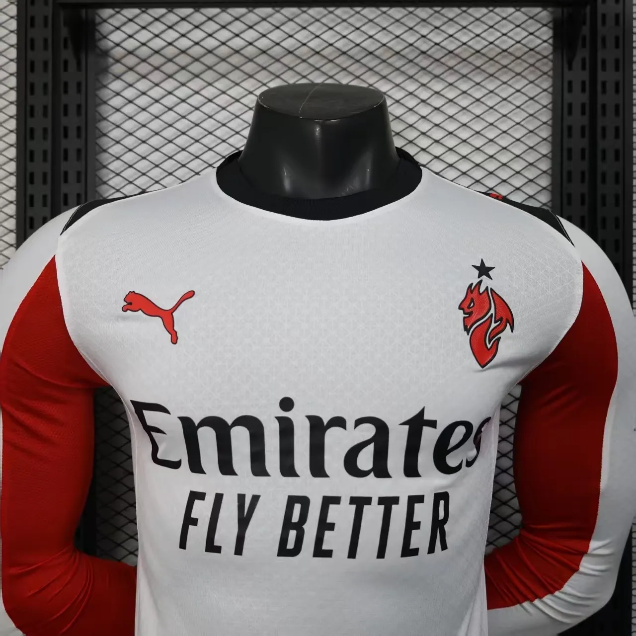25-26 AC Milan Away Kit Player Version Long Sleeve Shirt AAAAJersey Dropship Yupoo 5