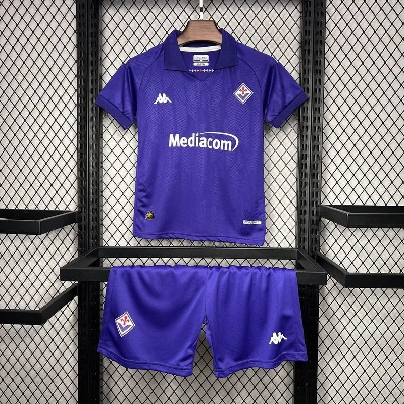 24-25 Fiorentina Home Kid Kits Youth Apparels Football AAAAJersey Yupoo 7