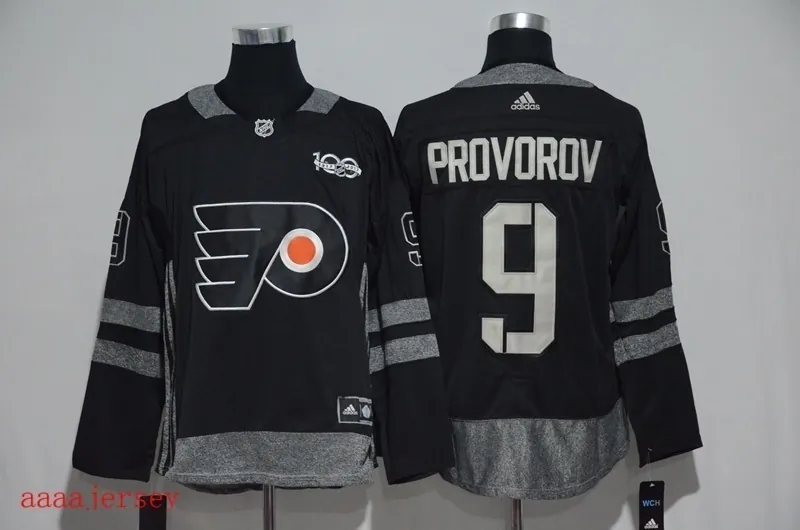 Philadelphia Flyers 100 anniversary Ice Hockey jersey M-3XL 费城飞人队100周年纪念版冰球服 2