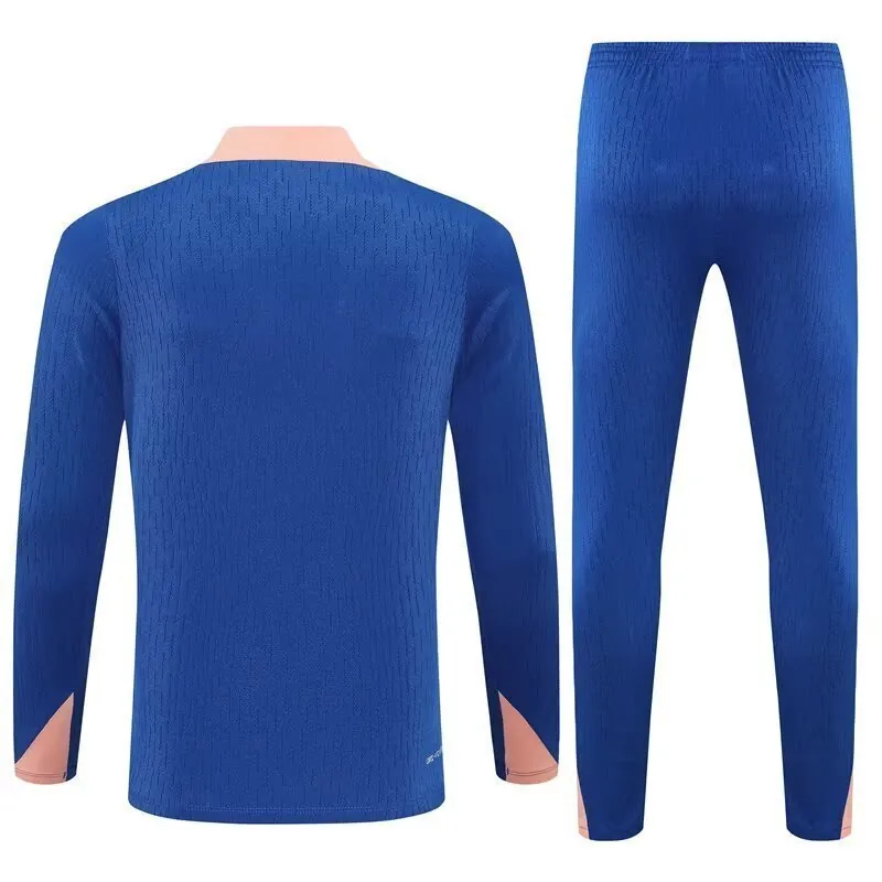 25-26 France Blue Training Kits Long Football Tracksuits 2