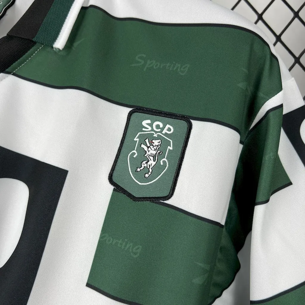 00-01 Sporting Lisbon Home Retro Kit Vintage T-Shirt Soccer AAAAJersey Yupoo 3