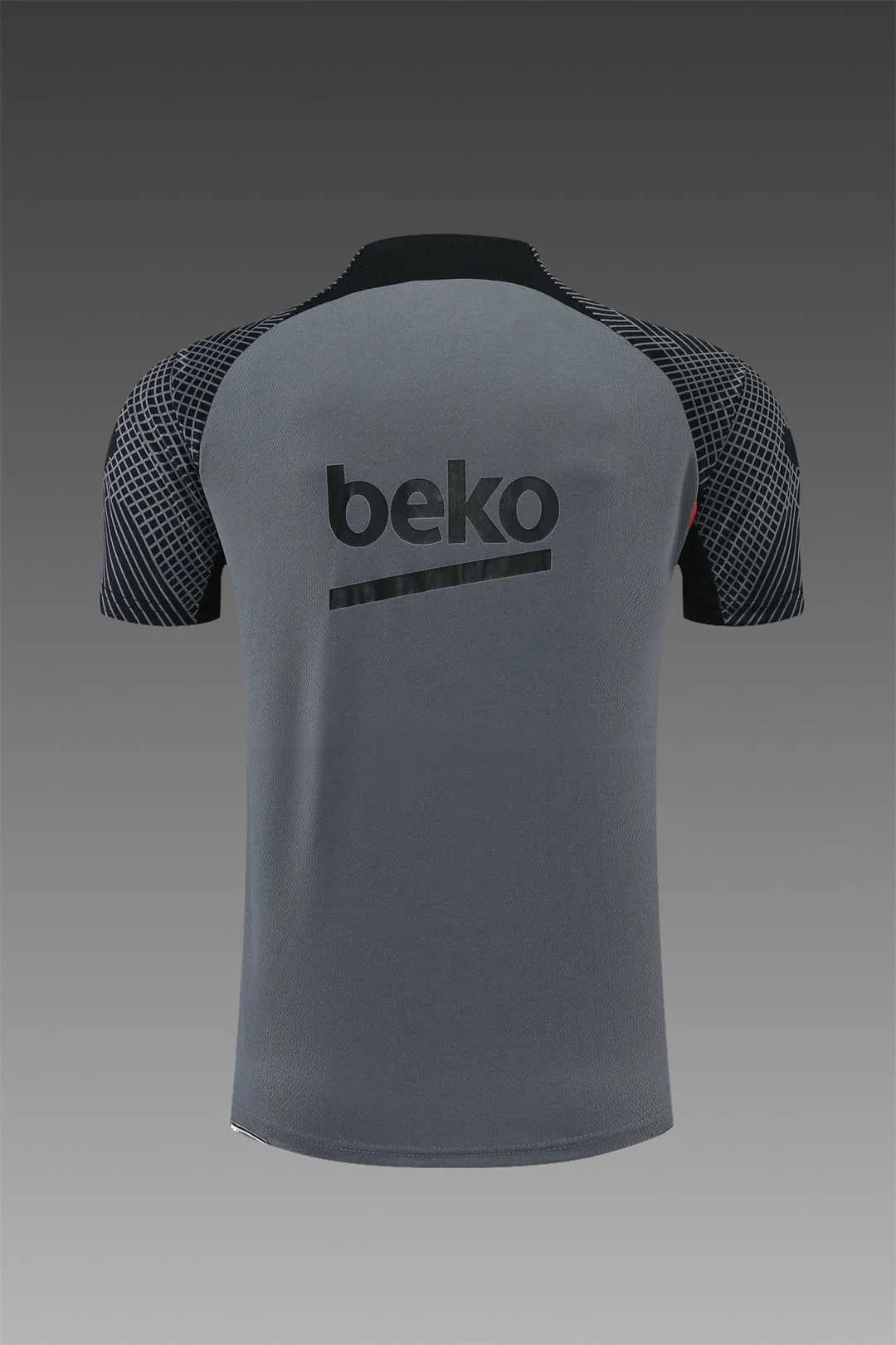 22-23 Barcelona Training Suit Short Sleeve Kit Black Grey 16