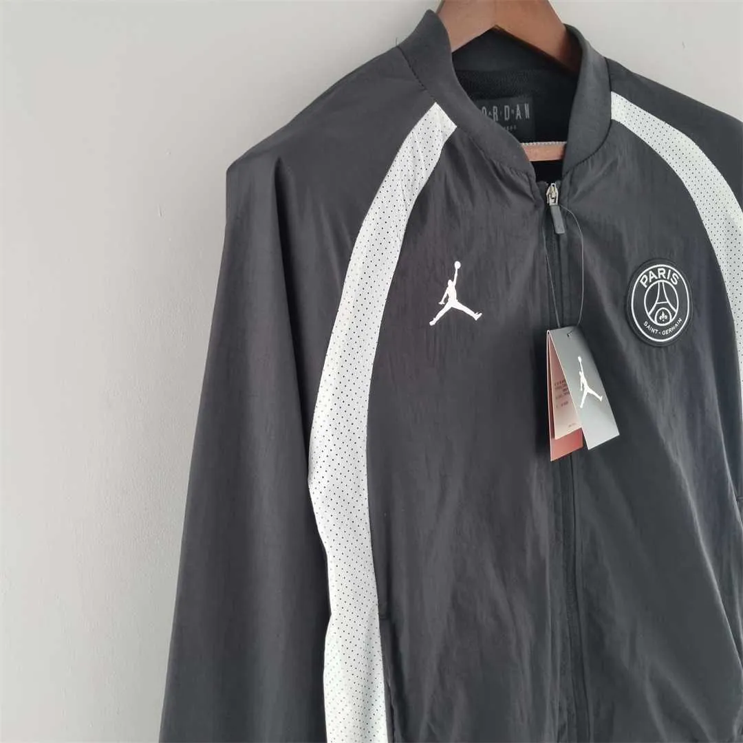 2022 PSG Jordan blackwhite windbreaker 4