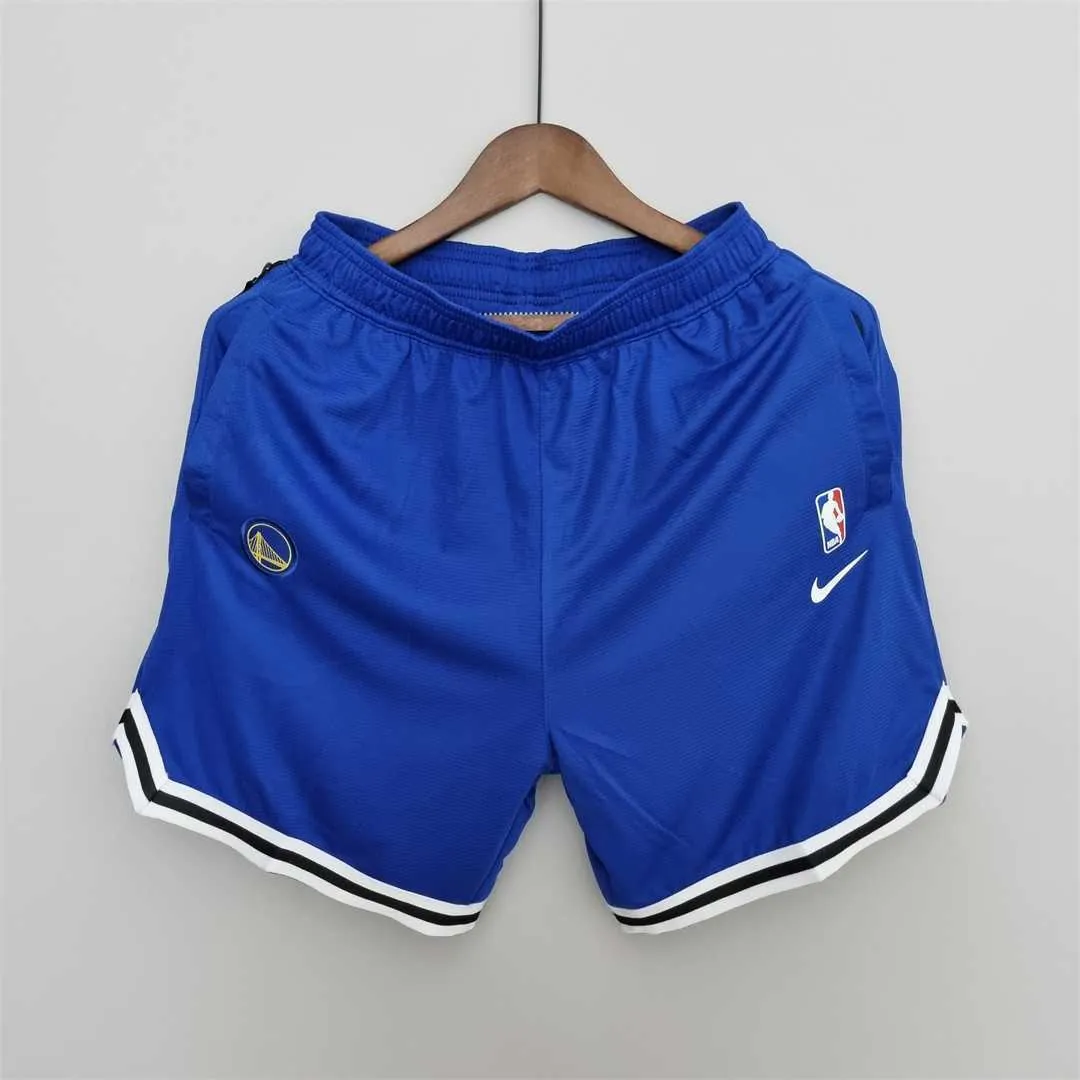 2022 Golden State Warriors NBA US Training Shorts Blue 6
