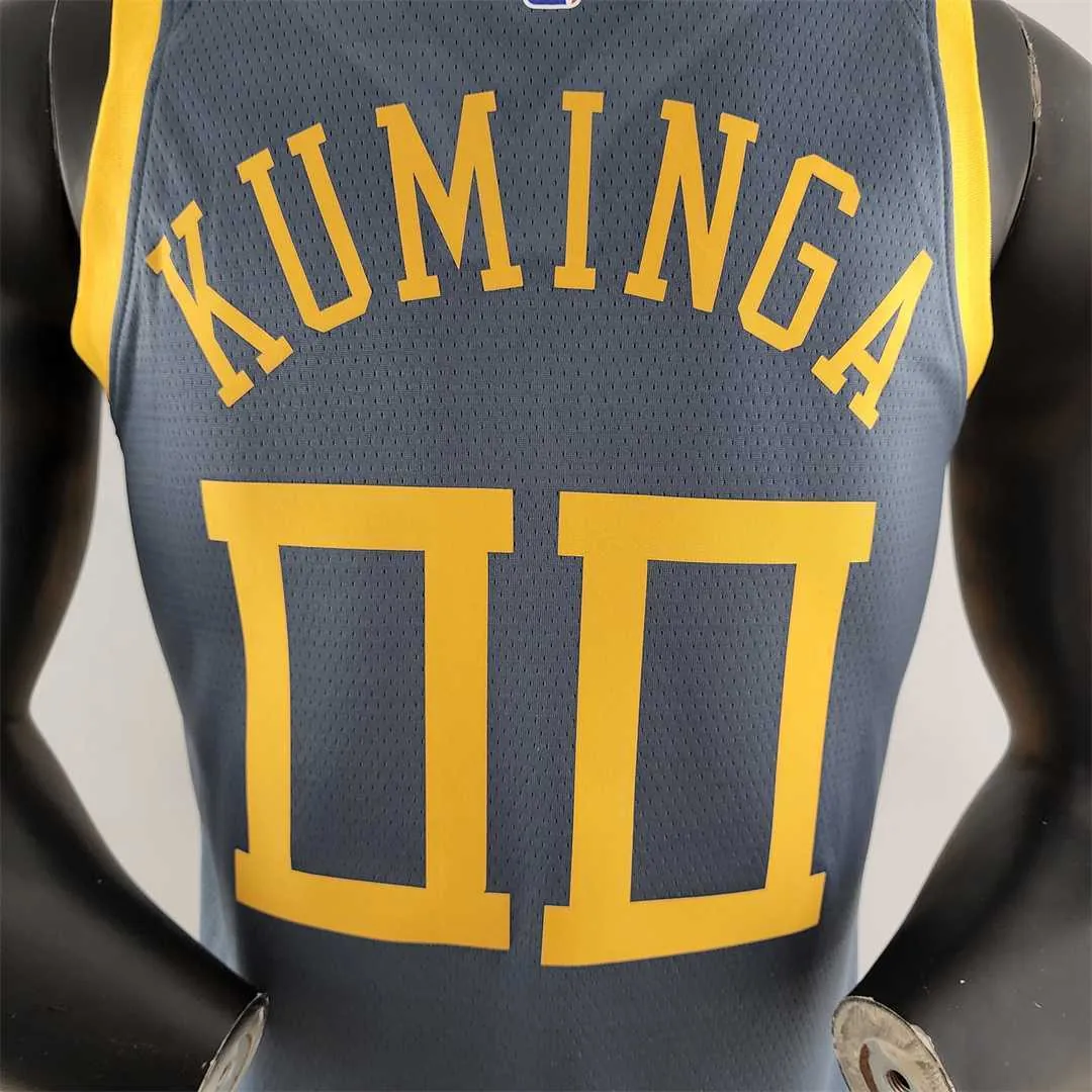 2018 KUMINGA#00 Golden State Warriors Grey NBA Jersey 5