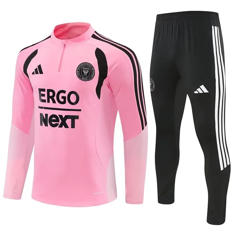 26-27 Inter Miami Mens Kit Pink Half Pull Training Suit Yupoo 7 6