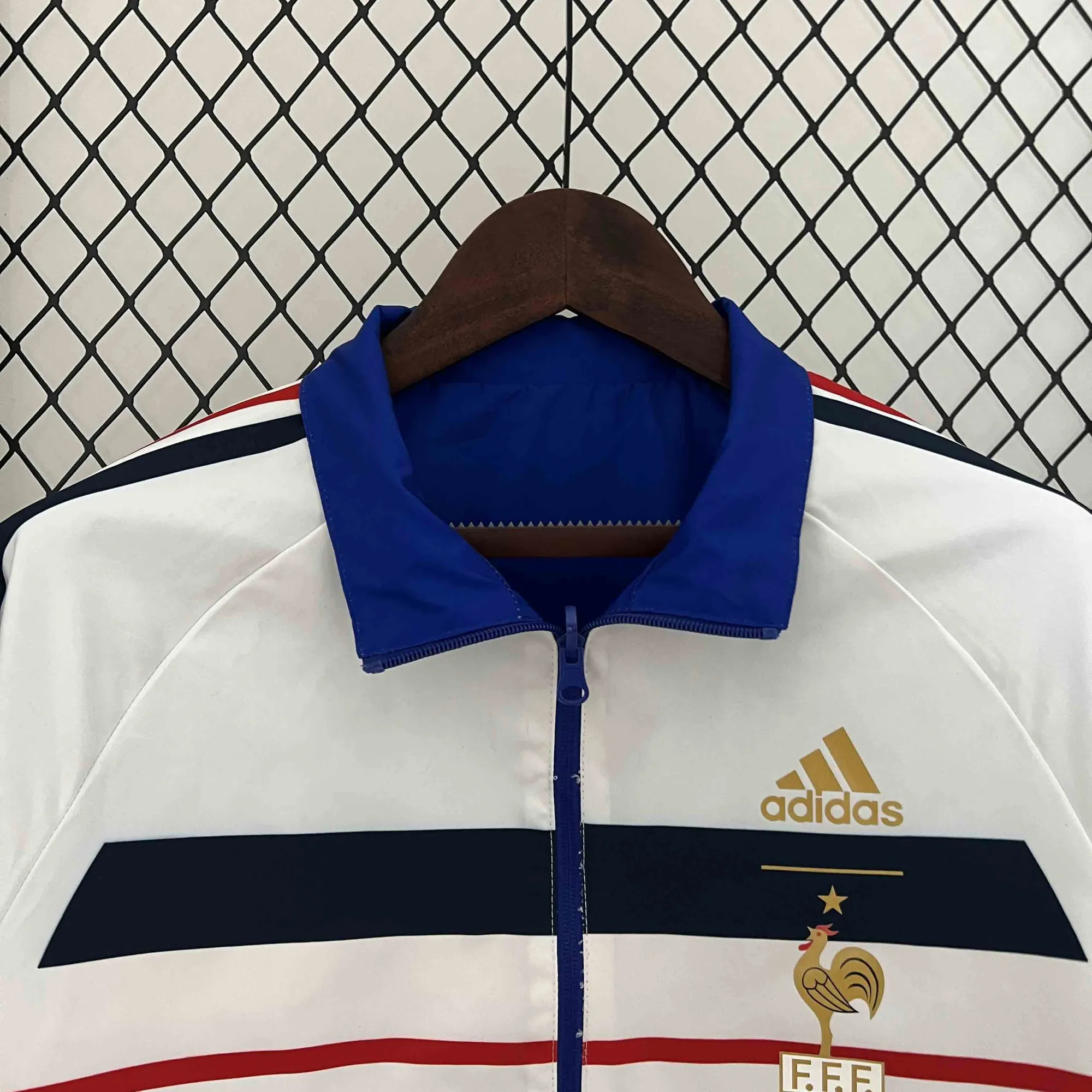2024 France Reversible Windbreaker White&Blue Double-Sides Jacket Soccer Jerseys For Sale 2