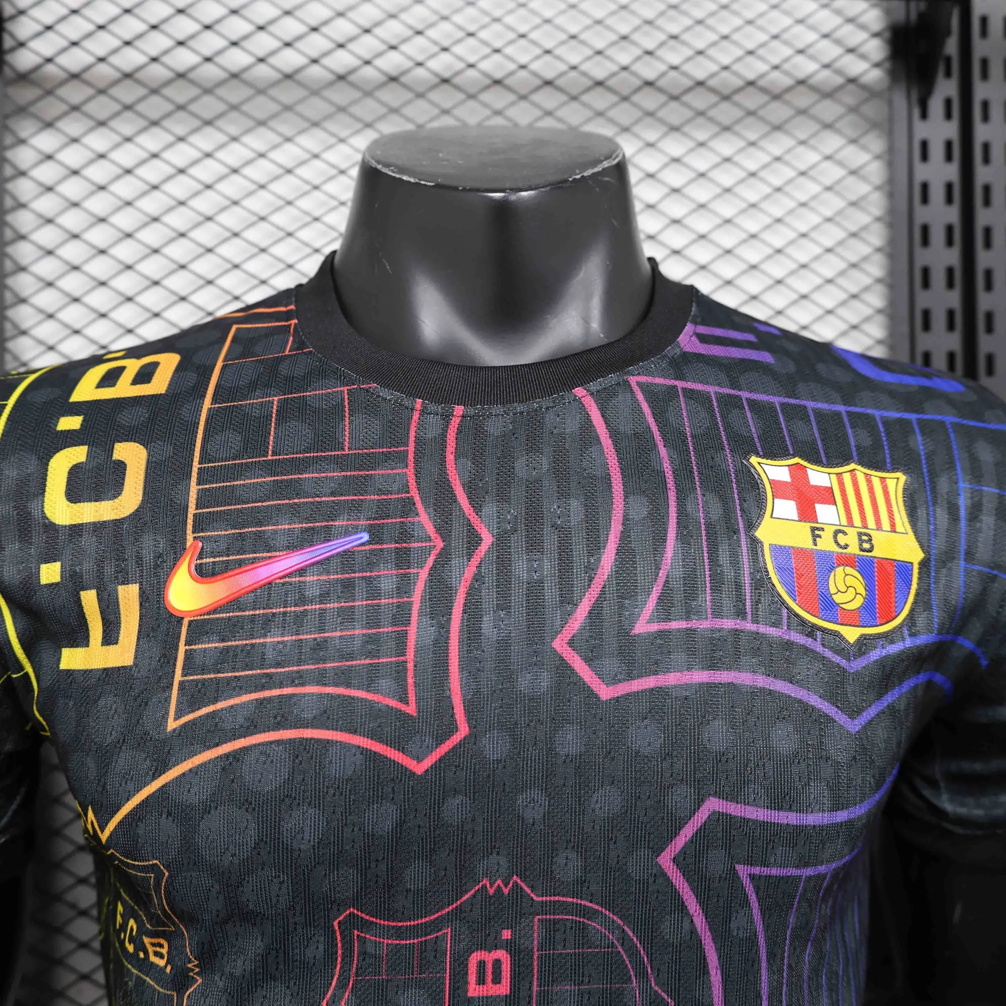 25-26 Barcelona Black Special Edition Kit Player Version Shirt AAAAJersey Dropship Yupoo 2