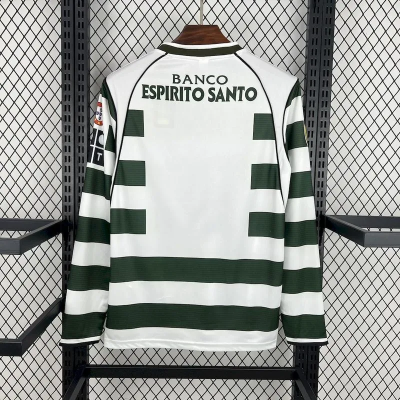 01-03 Sporting Lisbon Home Retro Long Sleeve Kit Vintage Shirt Soccer AAAAJersey Yupoo 6