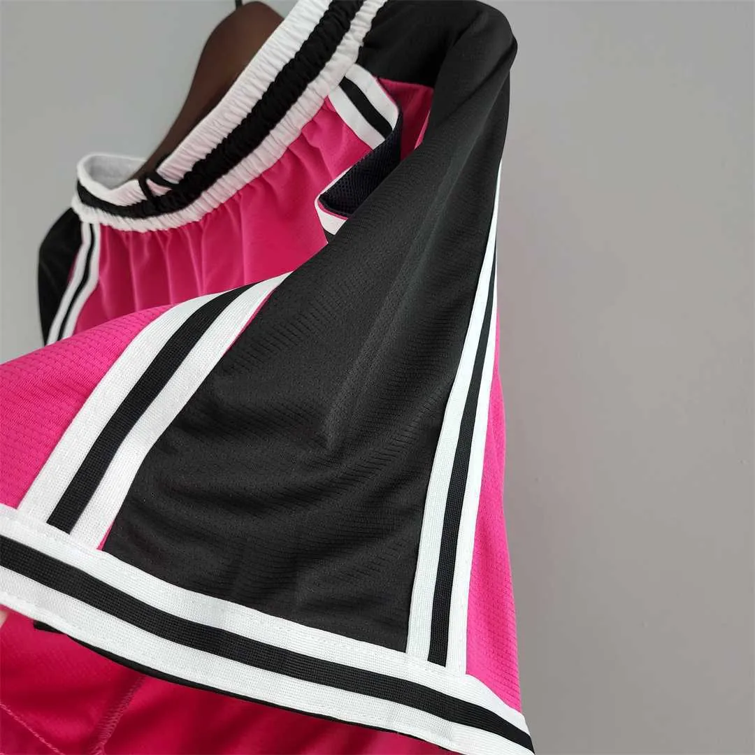 2022 Miami Heat NBA US Training Shorts Pink Black 6