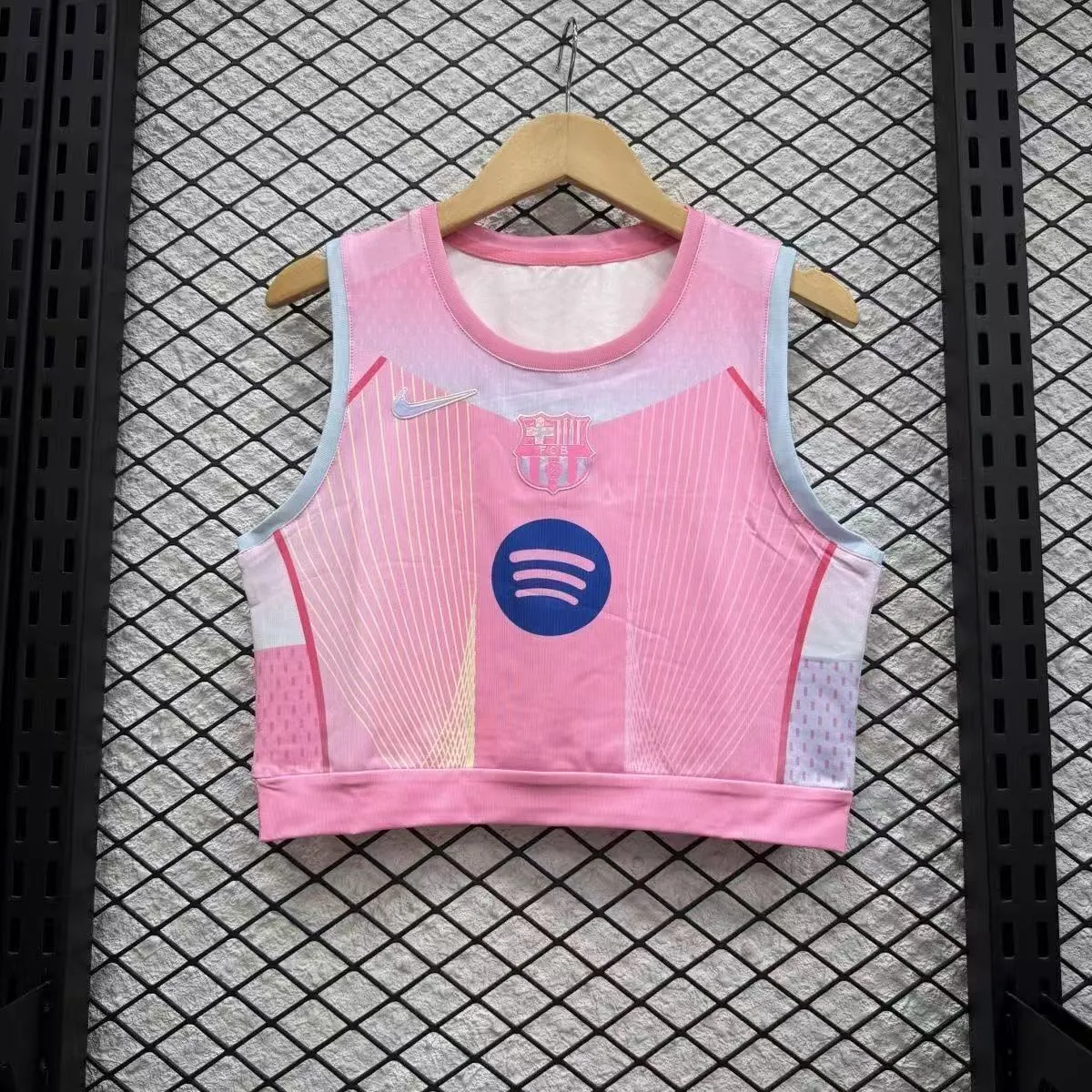 25-26 Barcelona Pink Women Yoga Vest Special Edition Kit AAAAJersey Supply Yupoo 2