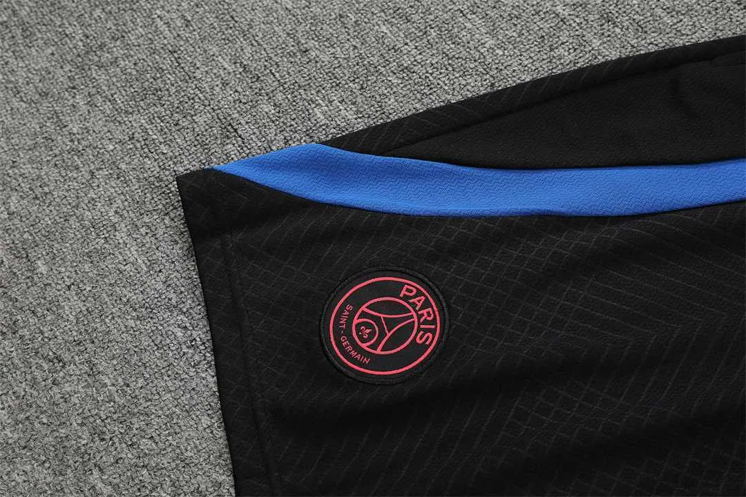 22-23 PSG training suit short sleeve kit Black Blue 9