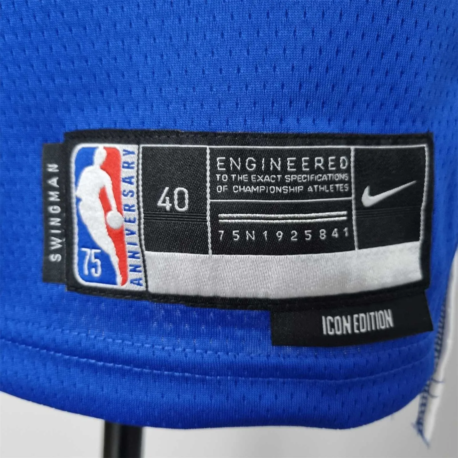 75th Anniversary Toscano#95 Golden State Warriors Mexico Exclusive Blue NBA Jersey 3