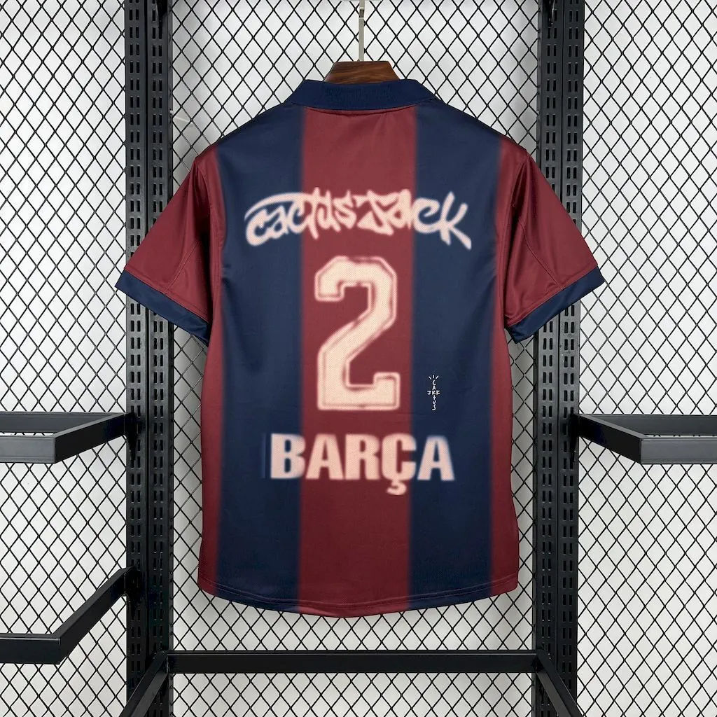 Barcelona x Cactus Jack Special Edition Kit Player Version Shirt AAAAJersey Wholesale Yupoo 3