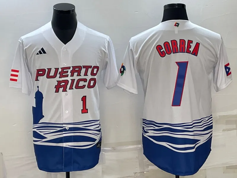 White Puerto Rico 2023 World Cup Baseball Jerseys 26