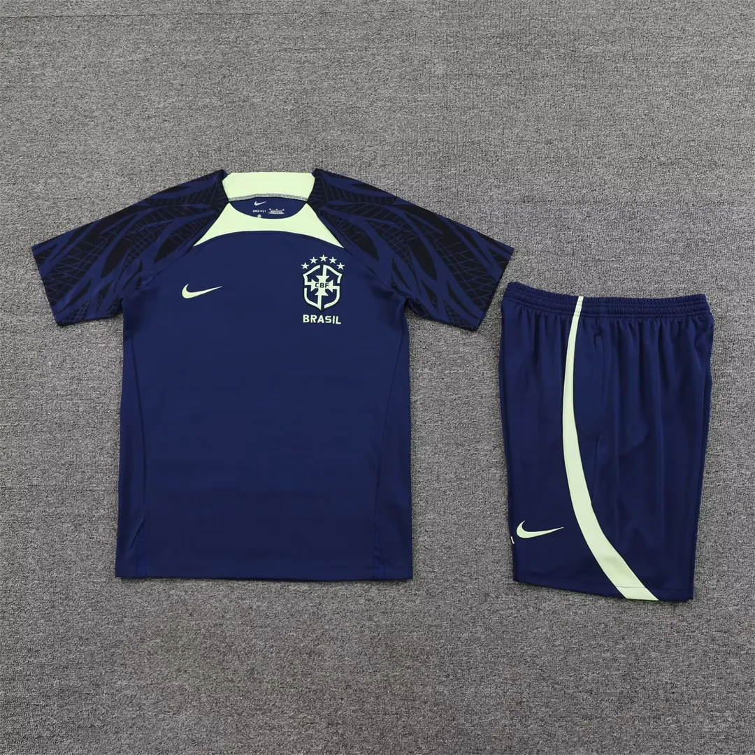 2022 Brazil Training Jersey Blue 8