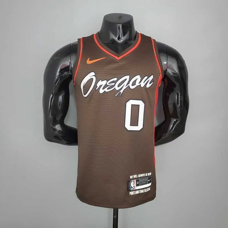 2021 LILLARD#0 Trail Blazers City Edition Brown 8