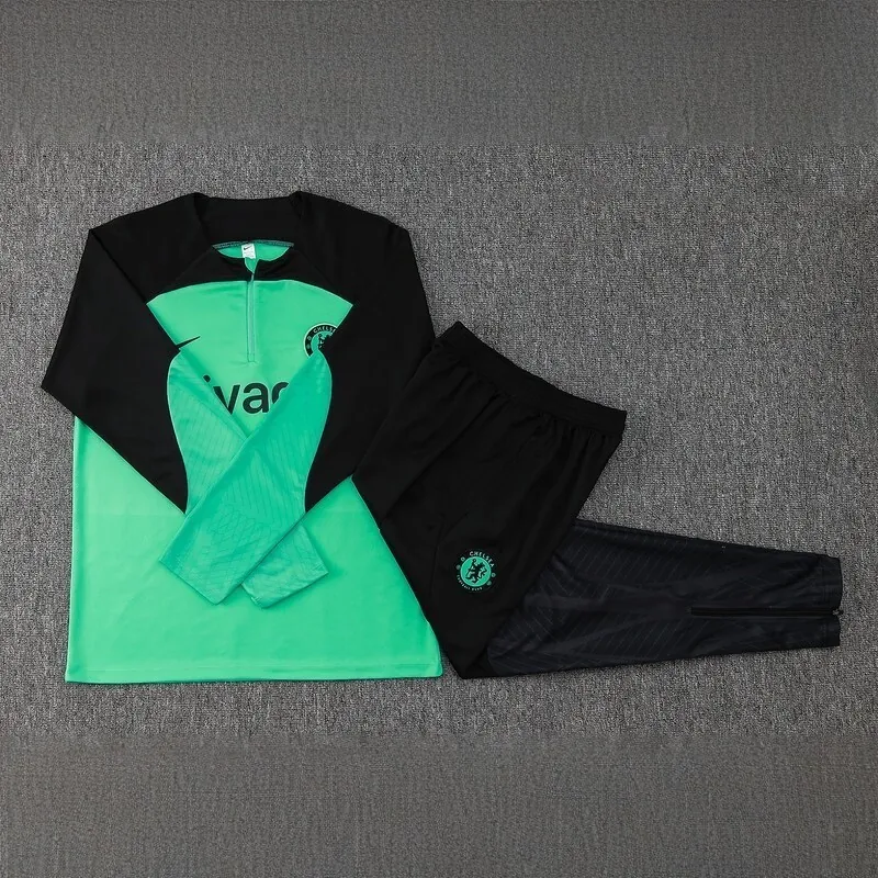 23-24 Chelsea Green Training Suit Long Sleeve Sweat Kits Best Jerseys Yupoo 1