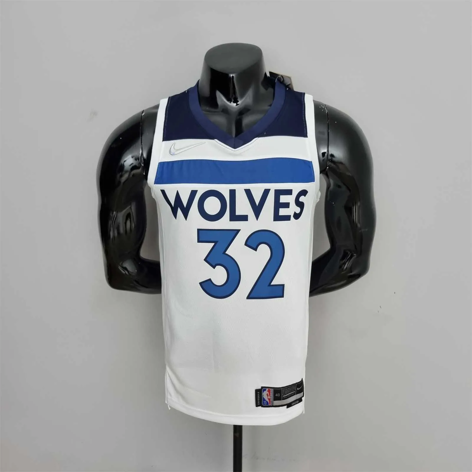 75th Anniversary Minnesota Timberwolves TOWNS#32 Royal White NBA Jersey 9