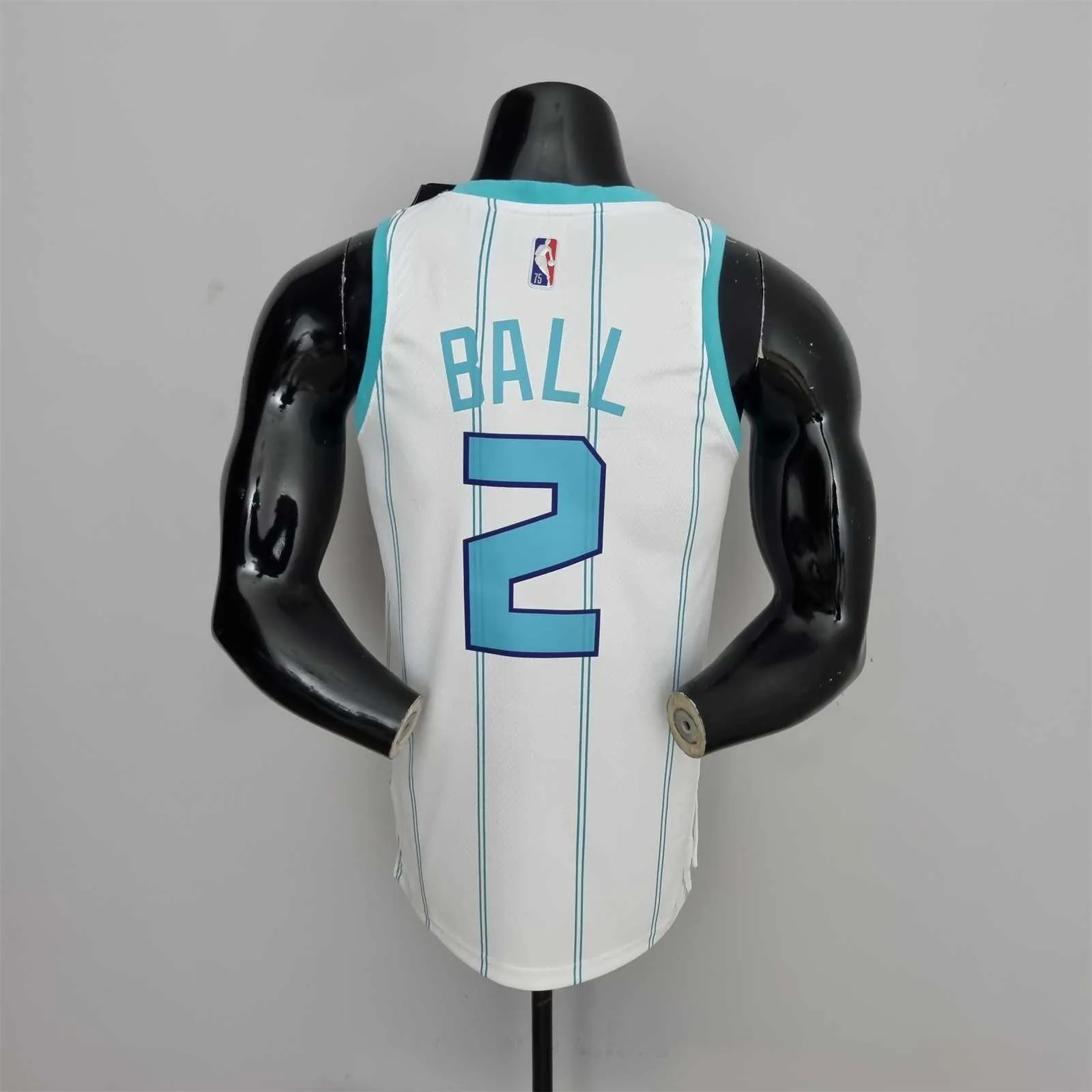 75th Anniversary Ball #2 Charlotte Hornets White NBA Jersey 8