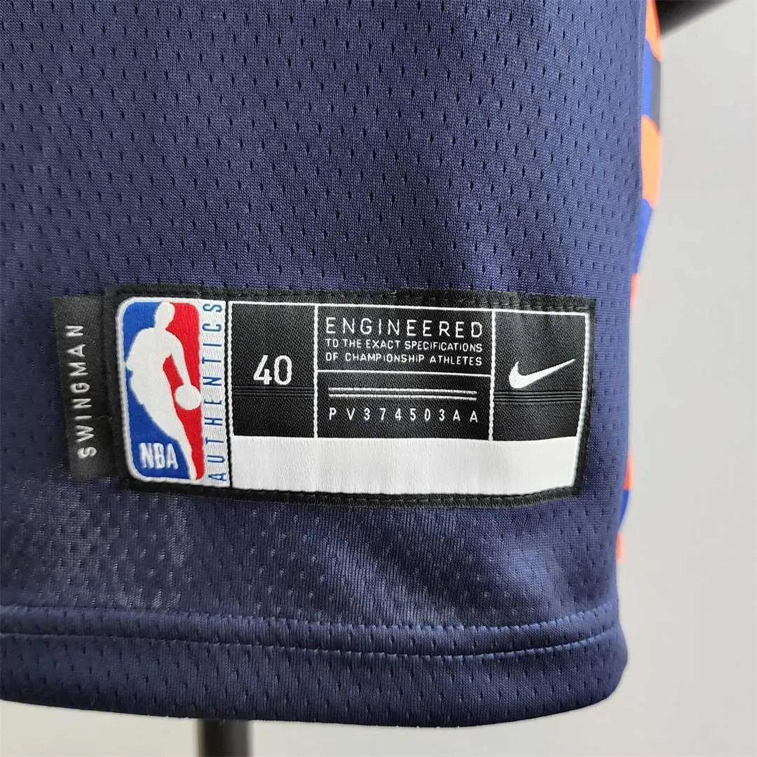 New York Knicks Barrett #9 Striped NBA Jersey 6