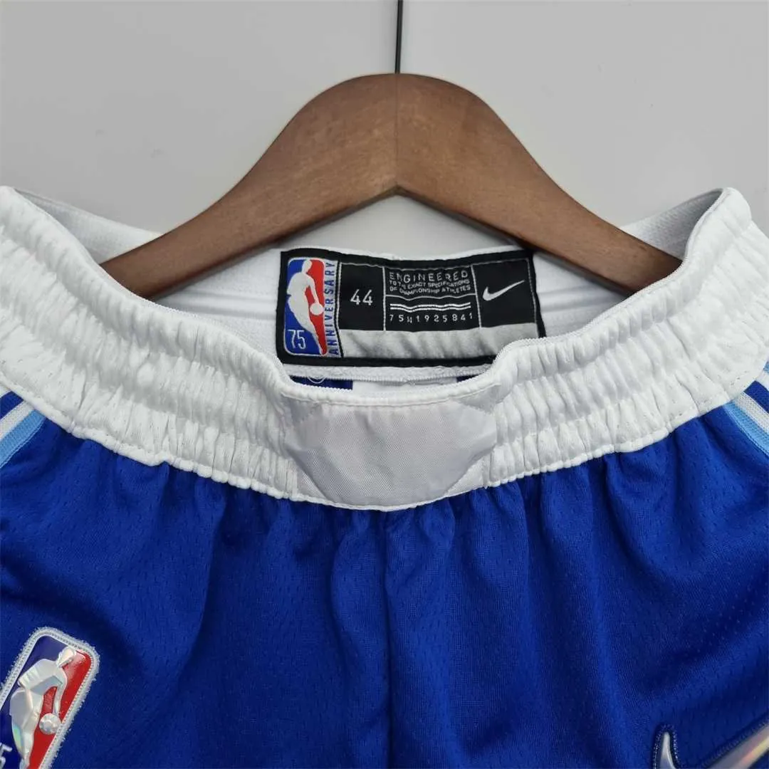 75th Anniversary Los Angeles Lakers Blue NBA Shorts 2