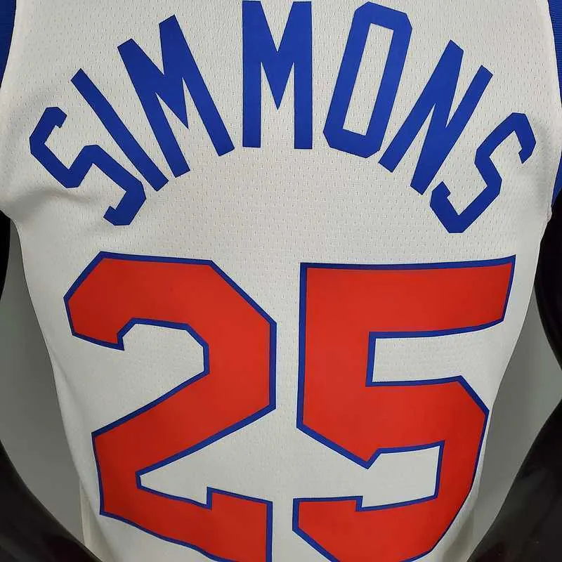 2021 76ers cursive retro limited SIMMONS#25 white 8