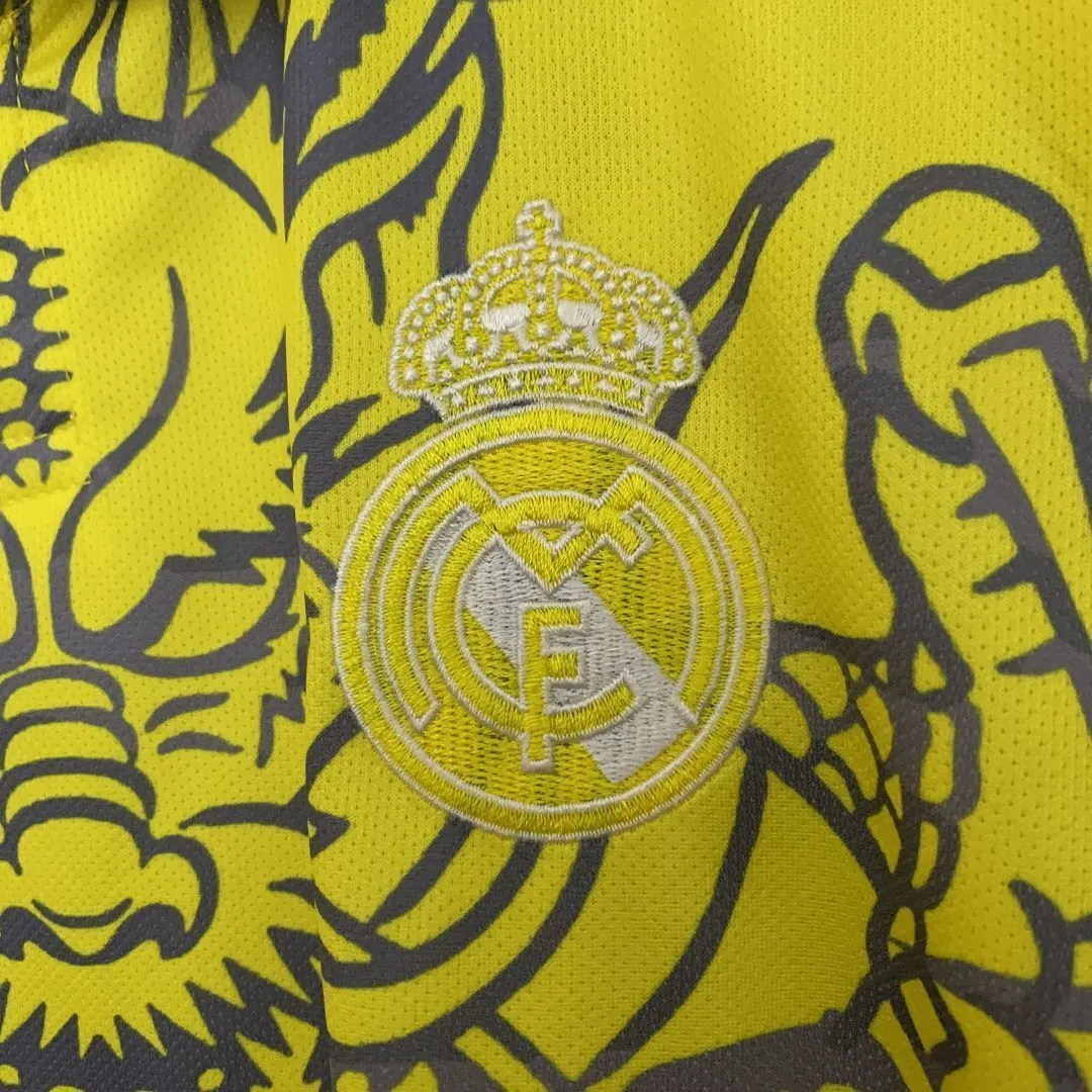 25-26 Real Madrid Yellow Dragon Special Edition Shirt Football Uniform AAAAJersey Dropship Yupo 7