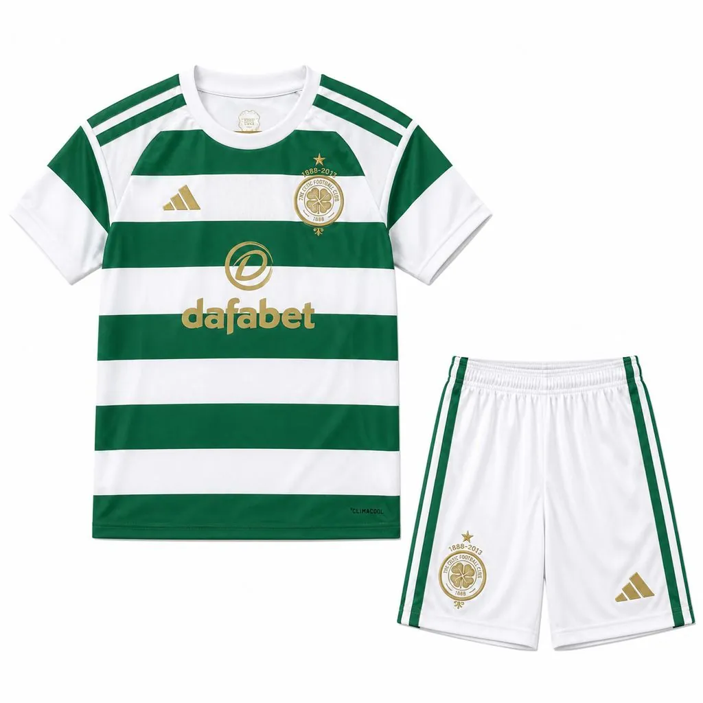 26-27 Celtic Home Kid Kits Youth Football Apparels AAAAJersey Supply Yupoo 4 3