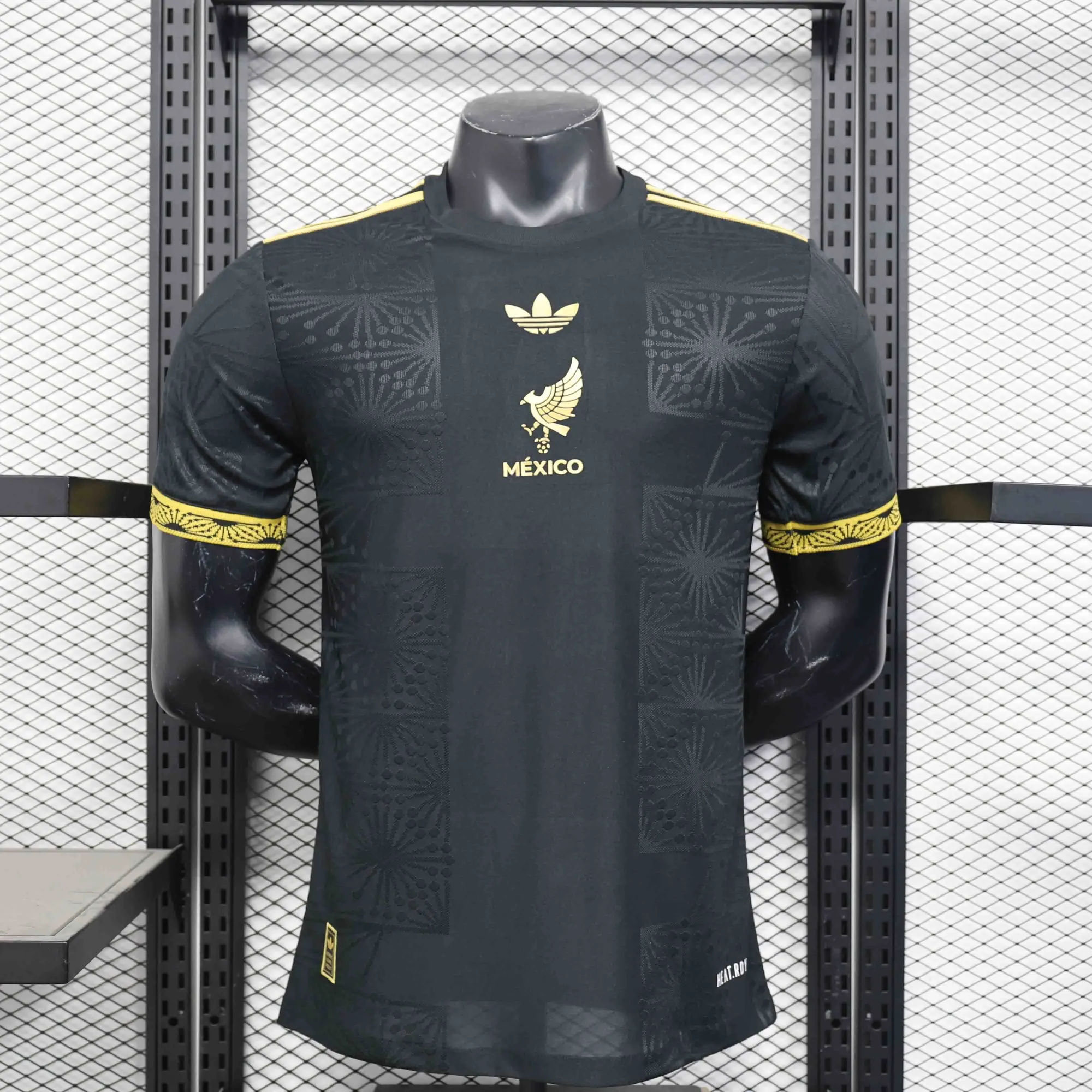 2025 Mexico Gold Jersey Black Kit Player Version Shirt AAAAJersey Dropship Yupoo 5