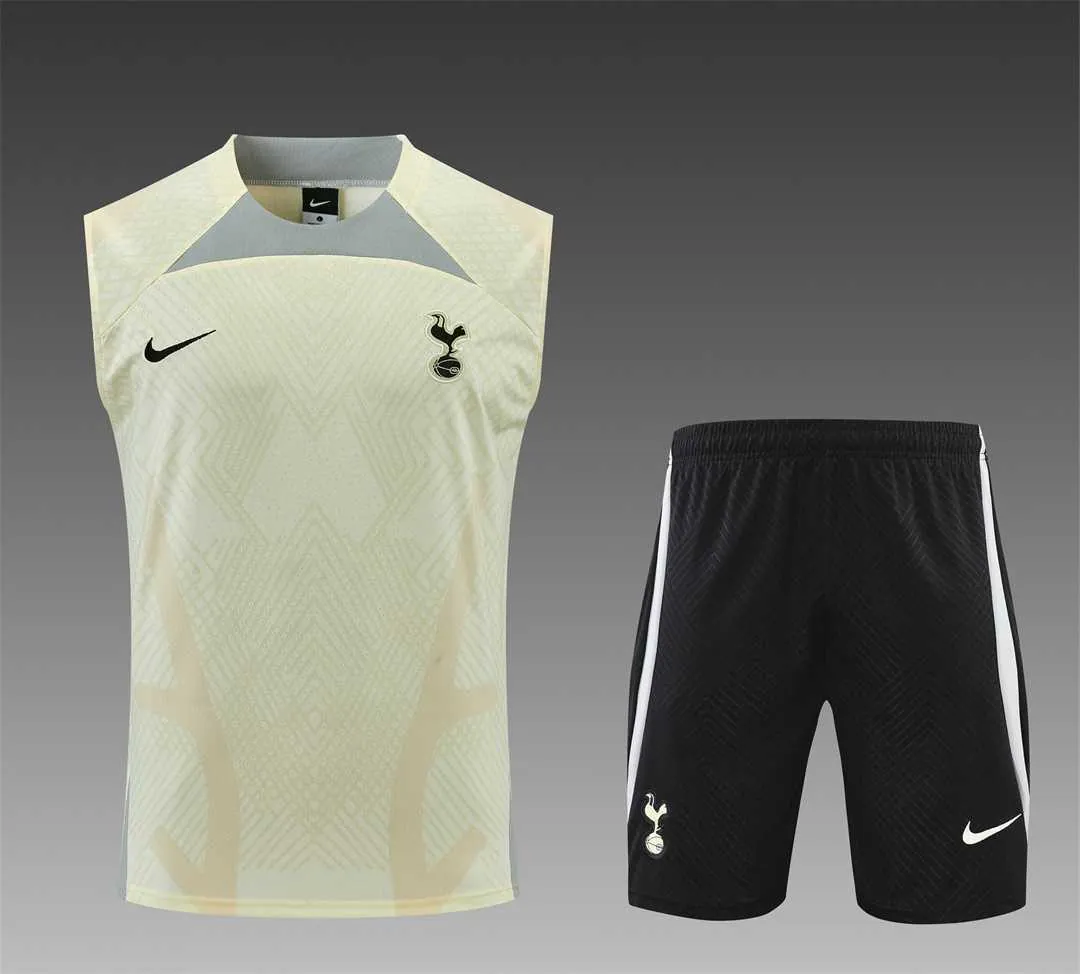 22-23 Tottenham Hotspur vest training suit kit Light Yellow 18