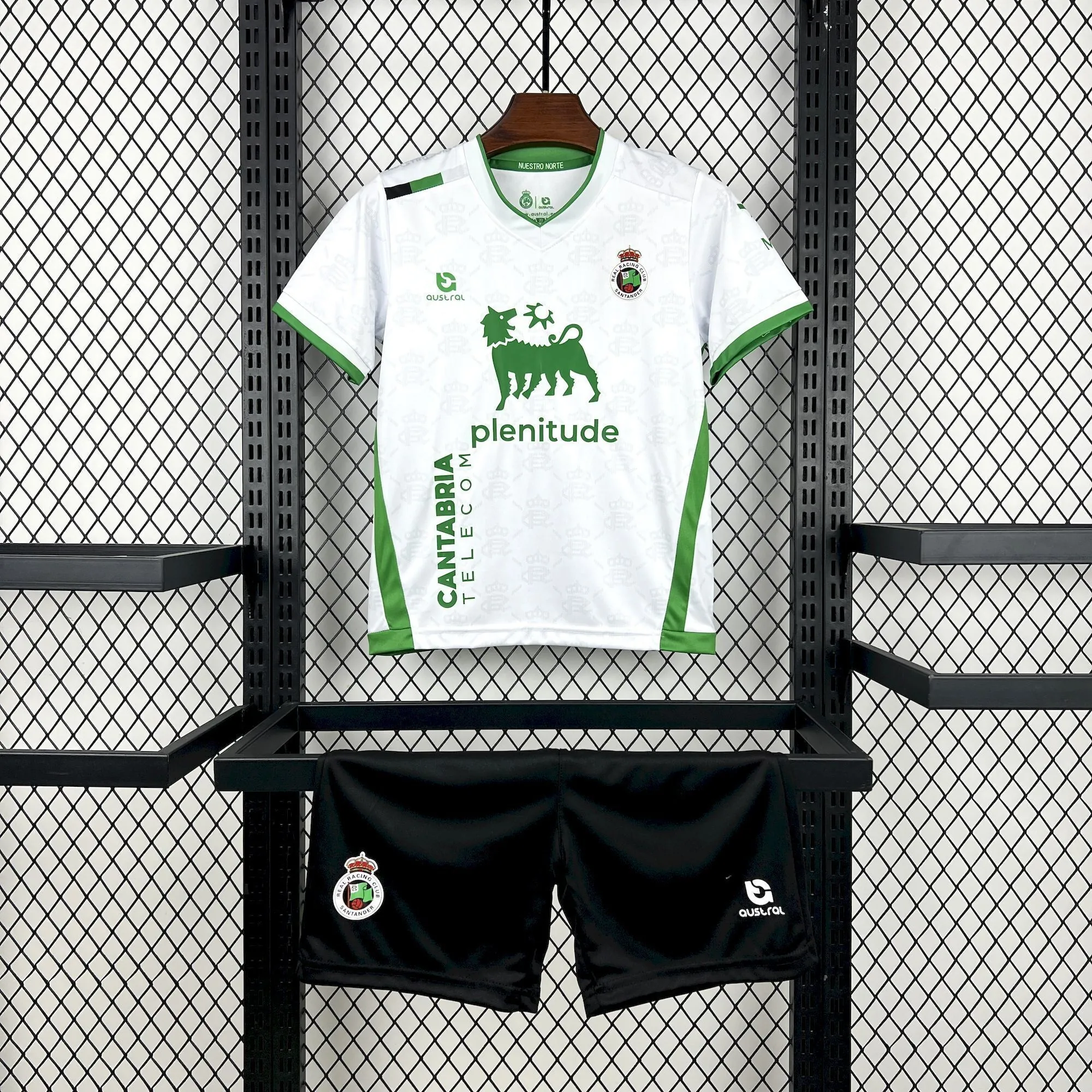 25-26 Racing de Santander Home Kids Kit Soccer T-Shirt AAAAJersey Supply Yupoo 6