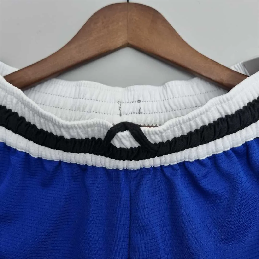2022 Dallas Mavericks NBA US Training Shorts blue black border 3