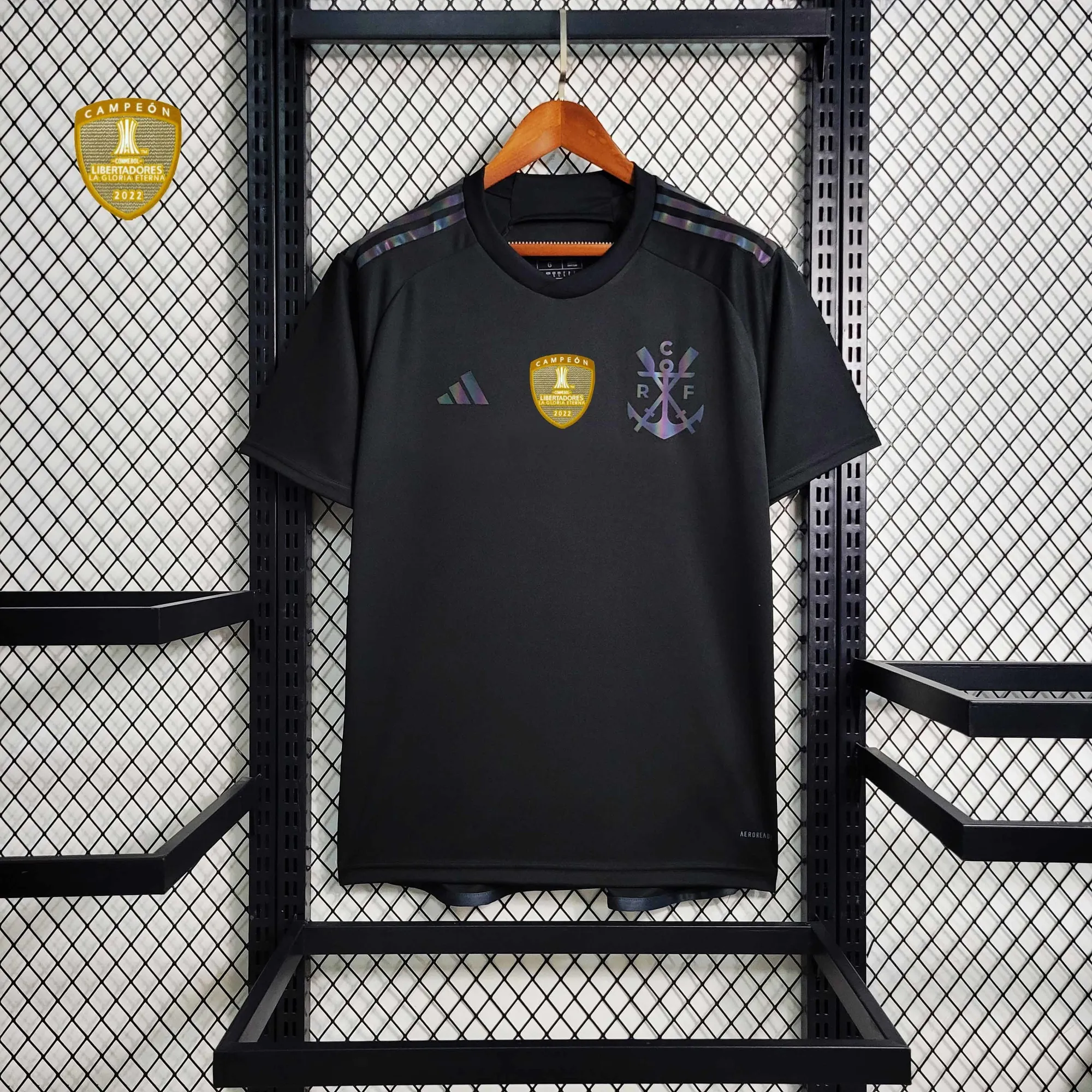 23-24 All sponsor+patch Flamengo Black Soccer Jerseys 4