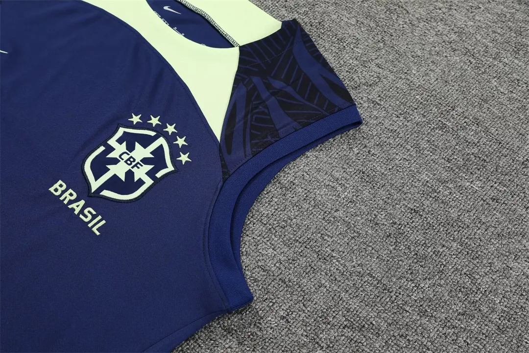 2022 Brazil vest Training Jersey blue 5